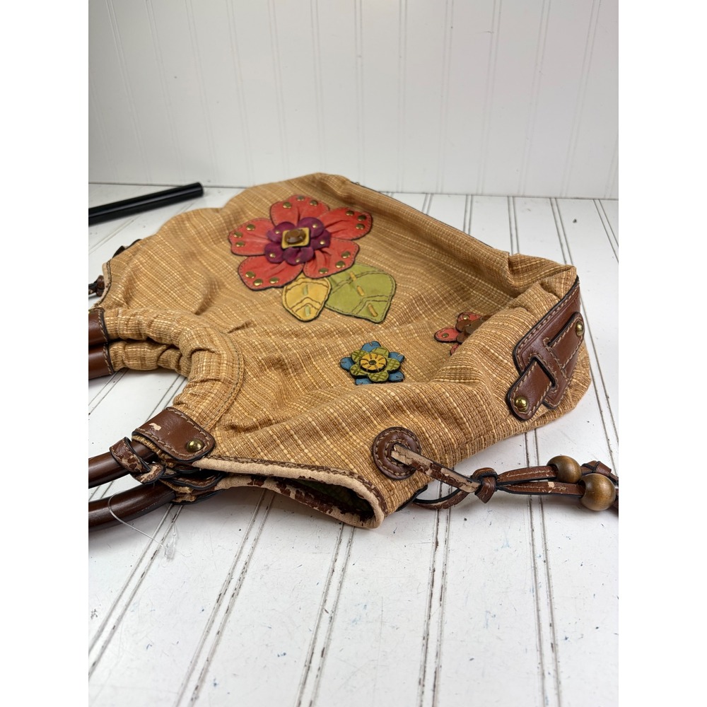 Fossil Vintage Y2K Woven Bohemian Boho Floral Shoulder Crossbody Bag - Picture 12 of 14